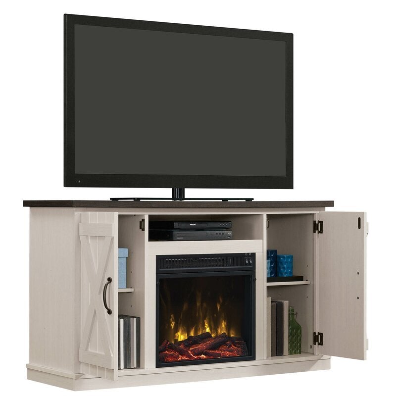 TV Stand for TVs up to 55" with Fireplace Included