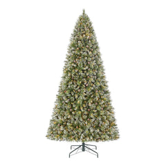 12 ft. Pre-Lit LED Sparkling Amelia Frosted Pine Artificial Christmas Tree