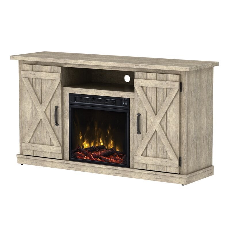 TV Stand for TVs up to 55" with Fireplace Included