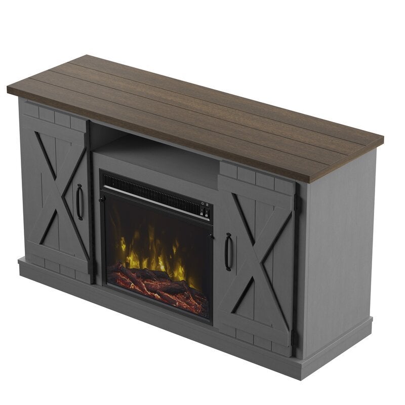 TV Stand for TVs up to 55" with Fireplace Included