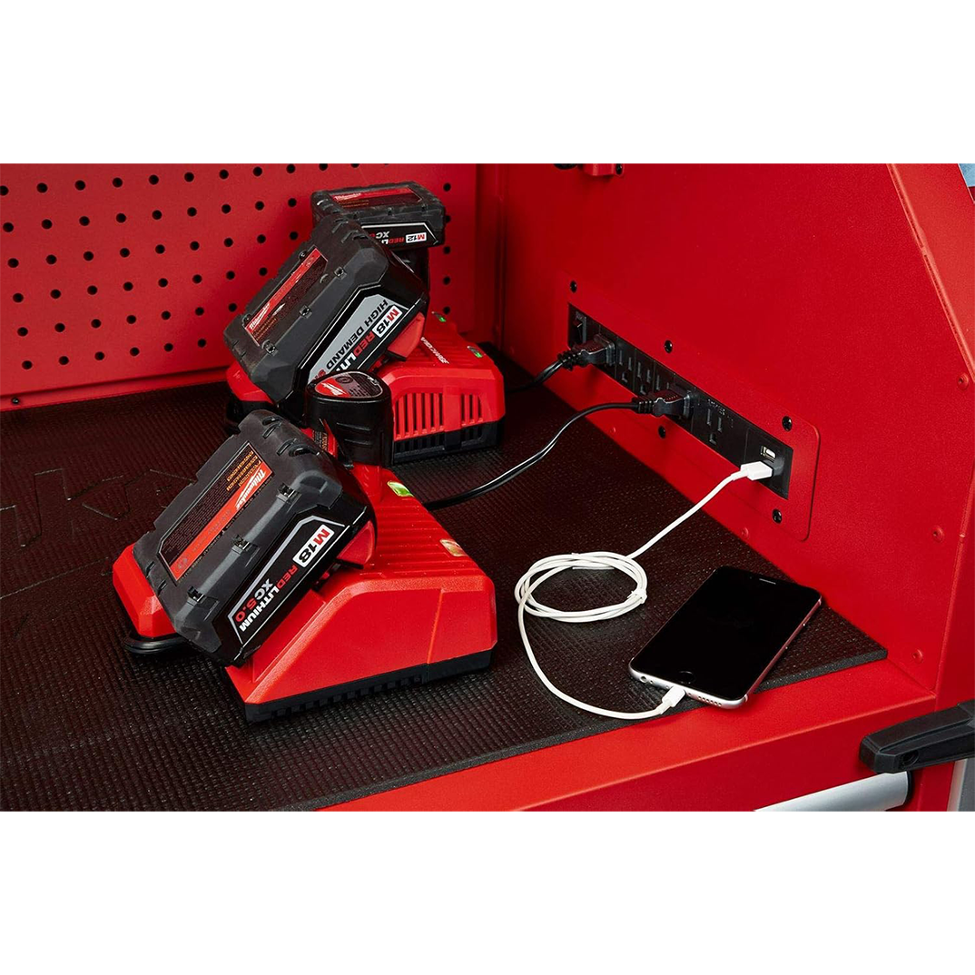 Milwaukee 56" Premium 18-Drawer Tool Box Chest and Cabinet Combo with Electronic Keypad Lock