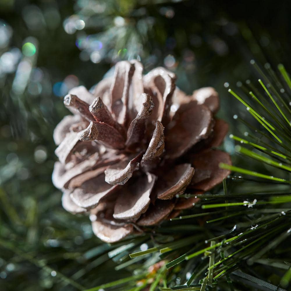 12 ft. Pre-Lit LED Sparkling Amelia Frosted Pine Artificial Christmas Tree