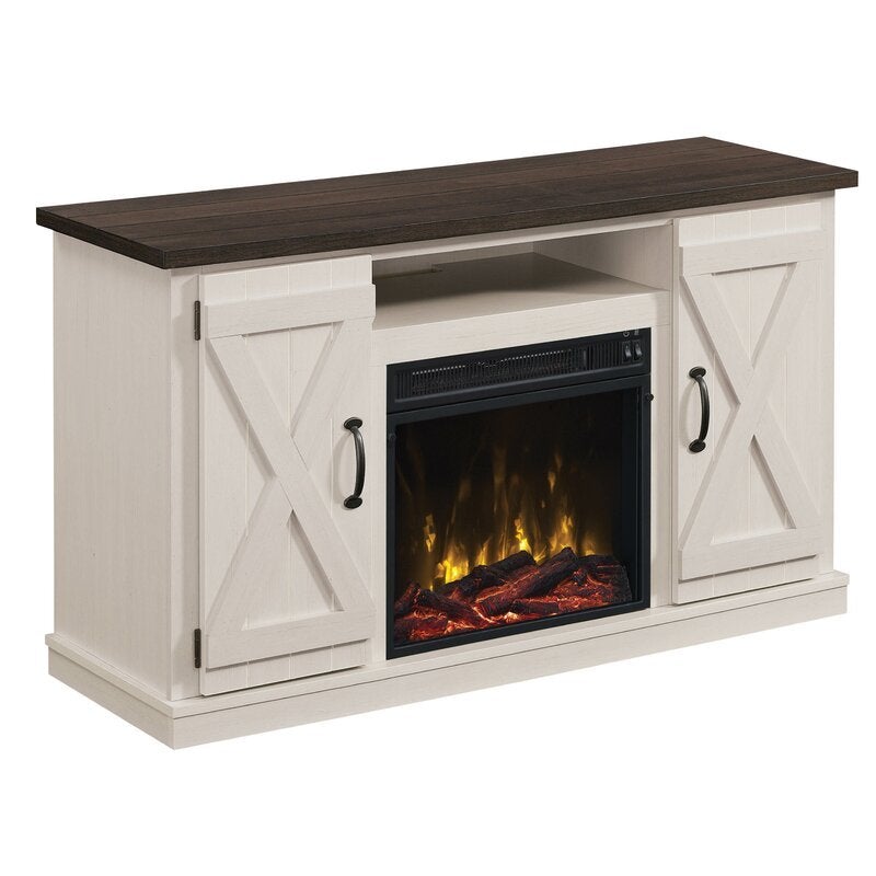 TV Stand for TVs up to 55" with Fireplace Included