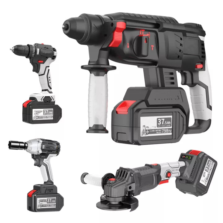 Power Tool Kit 4 Piece Drill/Wrench/Hammer/Angle Grinder, limited time discount of $39.99, after selling 500 pieces, it will be restored to $199