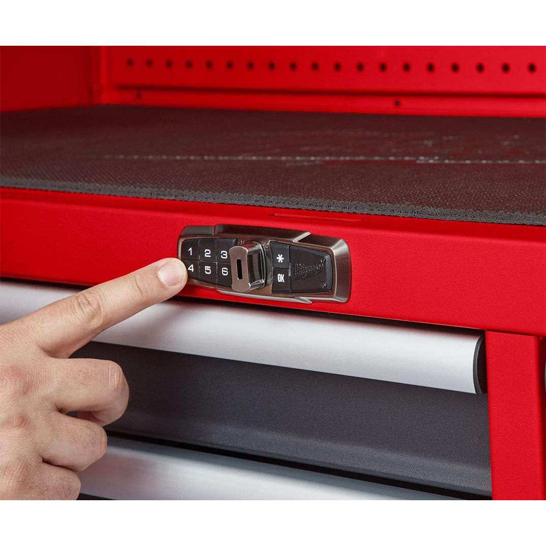 Milwaukee 56" Premium 18-Drawer Tool Box Chest and Cabinet Combo with Electronic Keypad Lock