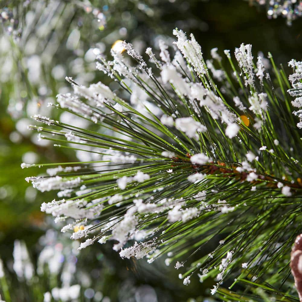 12 ft. Pre-Lit LED Sparkling Amelia Frosted Pine Artificial Christmas Tree