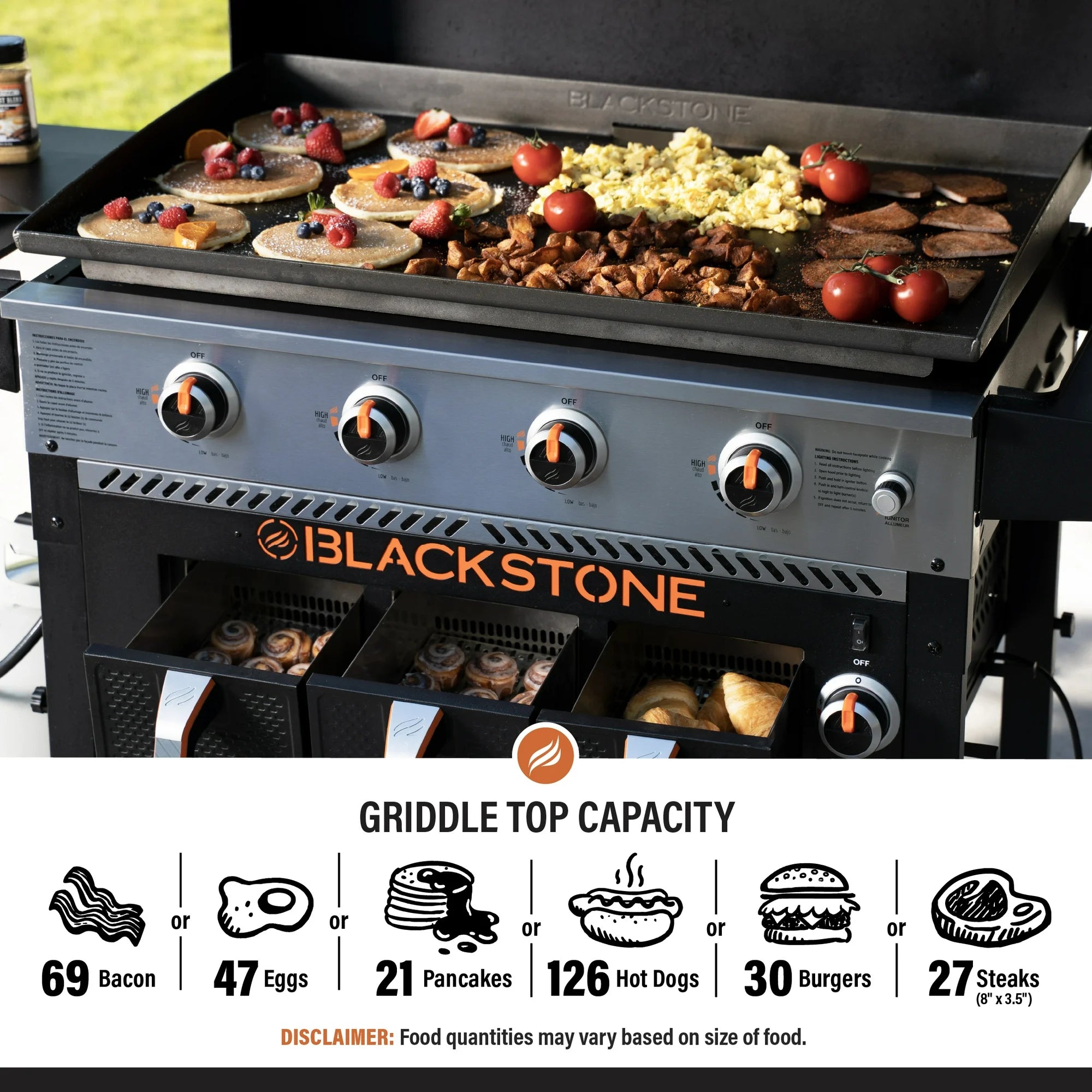 Blackstone 4-Burner 36" Propane Outdoor Griddle with Air Fryer + Hood + FREE Full BBQ Set – All in One Deal!