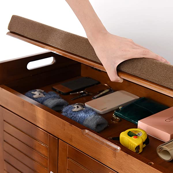 K KELBEL Shoe Rack & Shoe Bench & Shoe Cabinet & Boot Organizing Detachable Cushion with Hidden Storage Compartment,Large Size XX-Large(Upgrade Classic Shoe Cabinet)