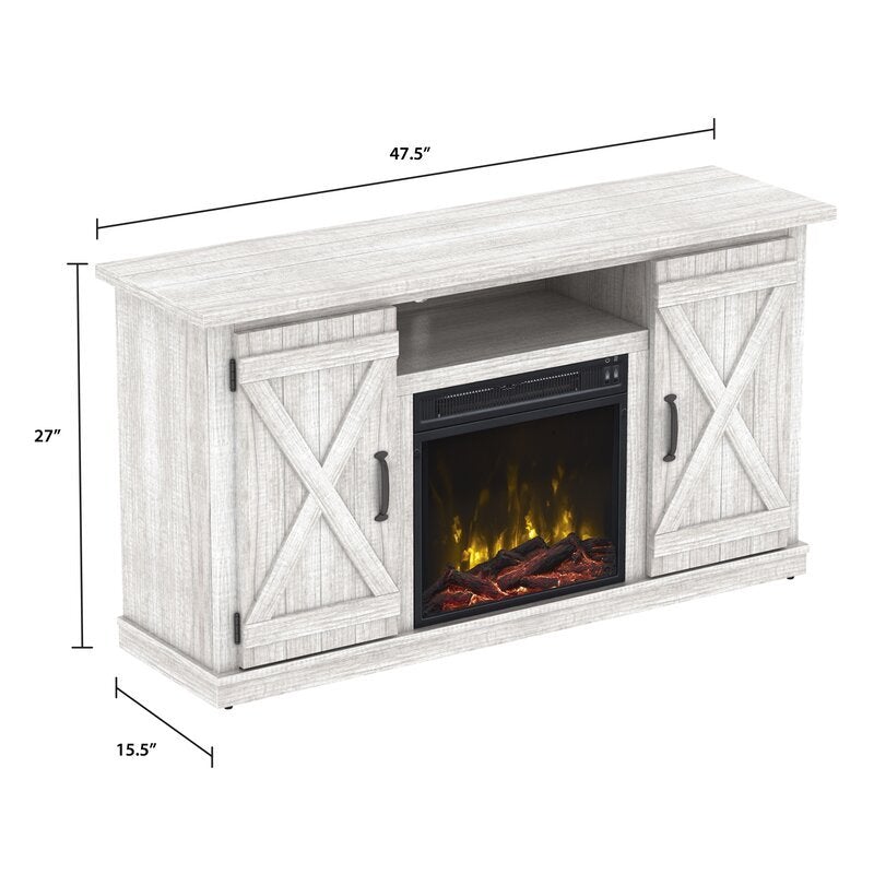 TV Stand for TVs up to 55" with Fireplace Included