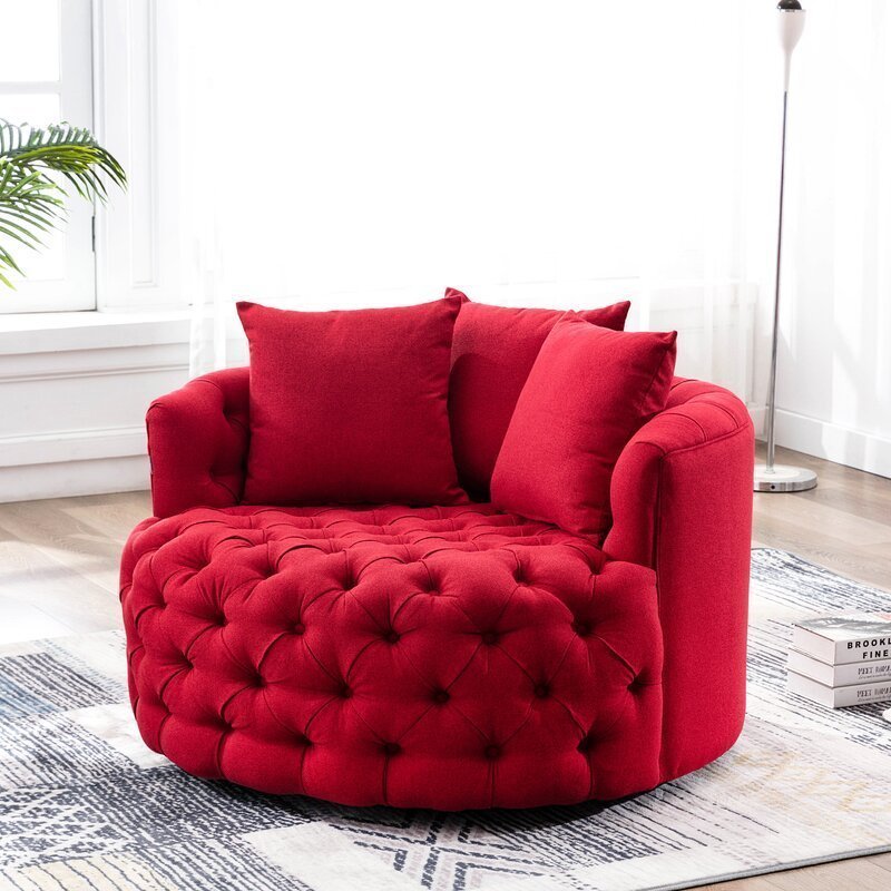 Damis 42.5'' Wide Tufted Oversized Accent Chair