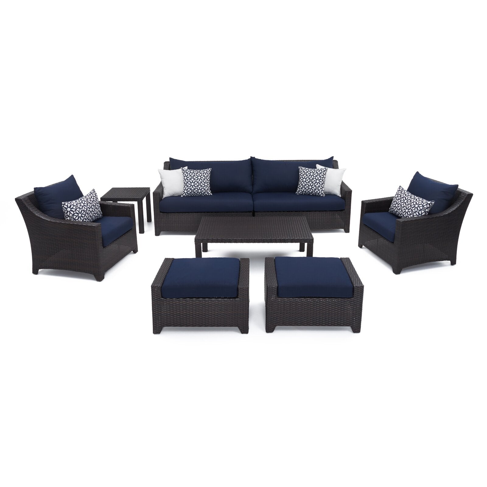 Northridge Wicker/Rattan 7 - Person Seating Group with Cushions