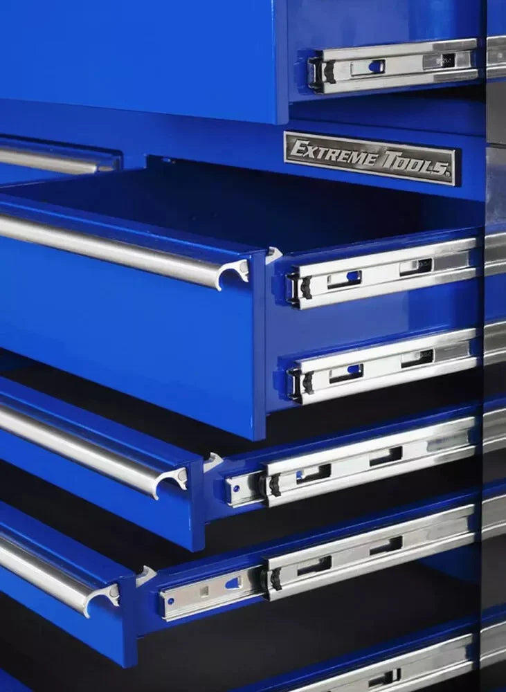 EXTREME TOOLS RX Series 55" 12 Drawer Roller with Cabinets and Saddlebags