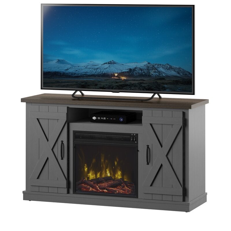 TV Stand for TVs up to 55" with Fireplace Included