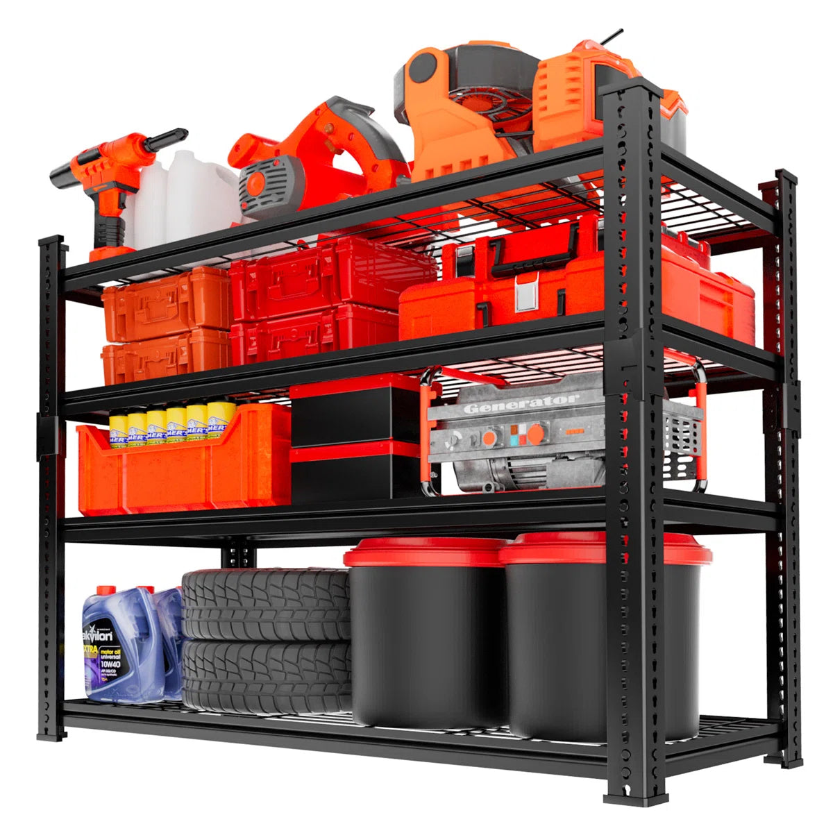 Adjustable Heavy Duty Metal Shelving Unit For Garage,Pantry,Storage,Toolsheds, Warehouses