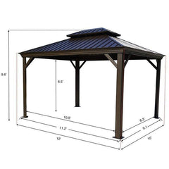 Dahlin Hardtop 12 Ft. W X 10 Ft. D Aluminum Patio Gazebo