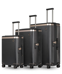 Dynasty 3 piece Suitcase Set, Black