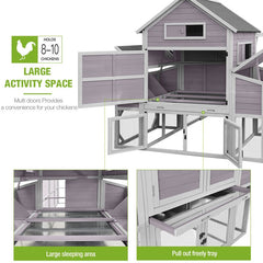 Anyi 59 Square Feet Chicken Coop with Chicken Run''