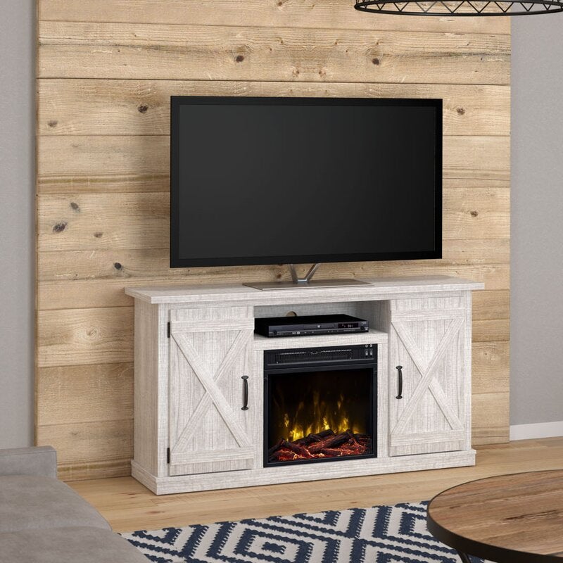 TV Stand for TVs up to 55" with Fireplace Included