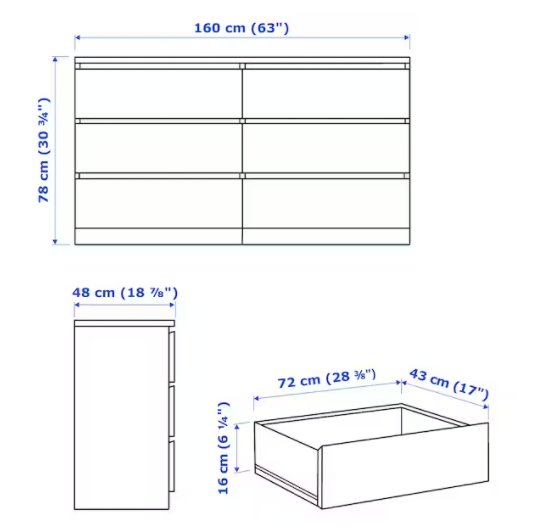 MALM 6-drawer dresser(LIMITED QUANTITIES WHILE SUPPLIES LAST)