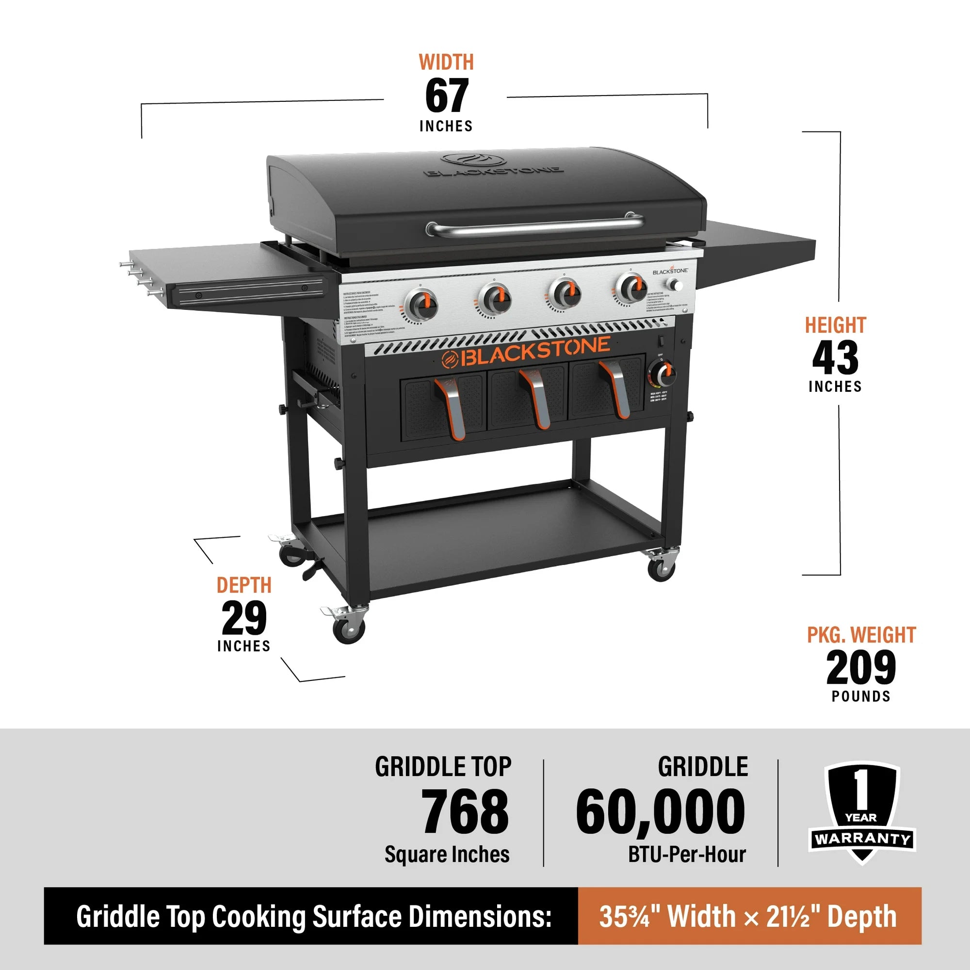 Blackstone 4-Burner 36" Propane Outdoor Griddle with Air Fryer + Hood + FREE Full BBQ Set – All in One Deal!