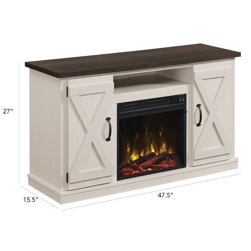 TV Stand for TVs up to 55" with Fireplace Included
