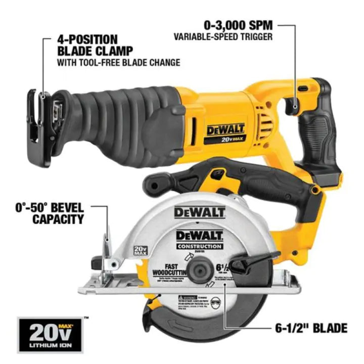 💥Clearance Sale🔥DeWalt DCK654P3T-QW Cordless Power Tool Set (14-TOOL)