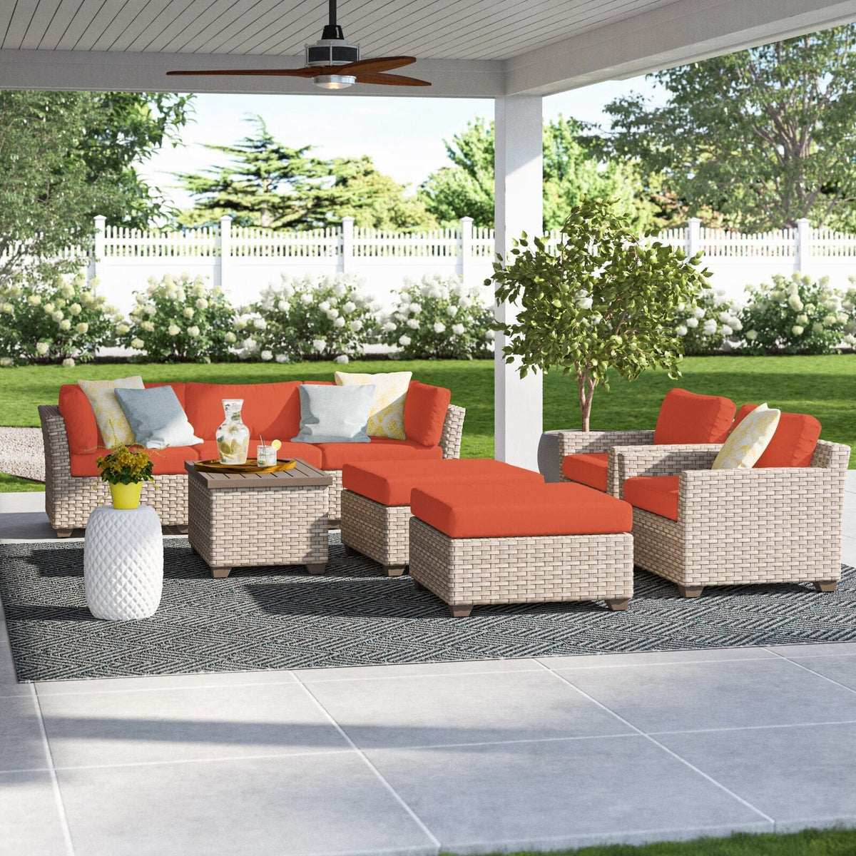Rochford 7 - Person Seating Group with Cushions