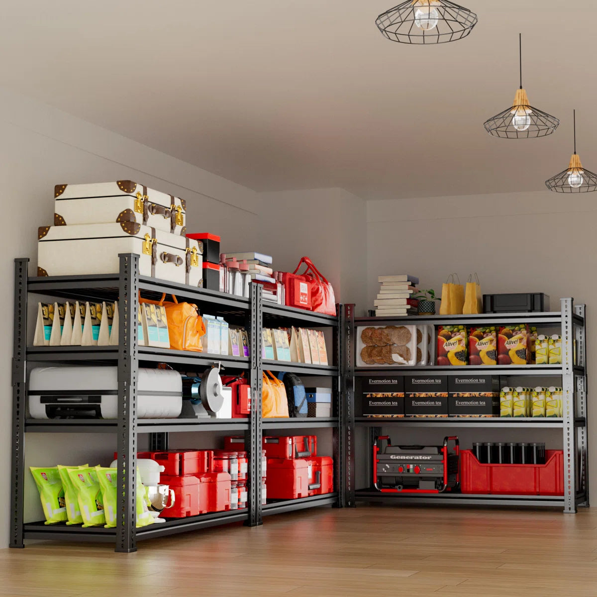 Adjustable Heavy Duty Metal Shelving Unit For Garage,Pantry,Storage,Toolsheds, Warehouses
