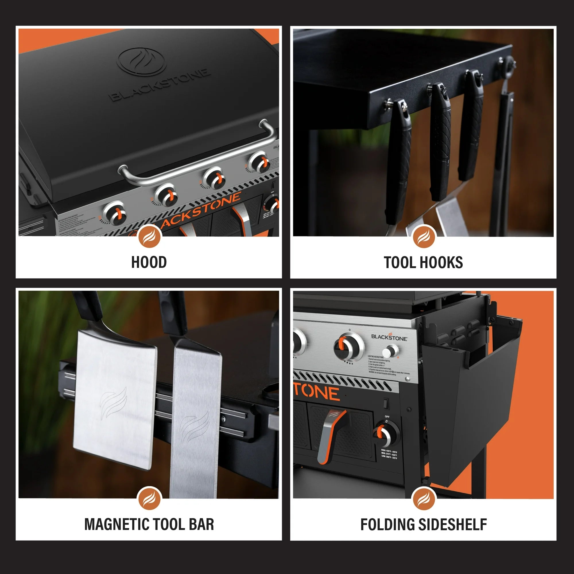 Blackstone 4-Burner 36" Propane Outdoor Griddle with Air Fryer + Hood + FREE Full BBQ Set – All in One Deal!