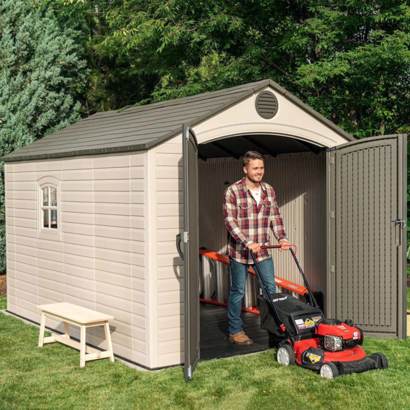 Lifetime 8 ft. x 12.5 ft. High Density Reinforced Structure Outdoor Storage Shed