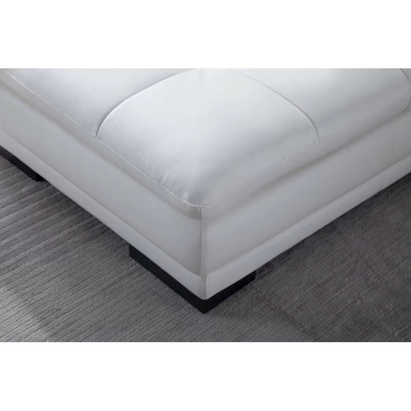 124" Wide Leather Match Sofa & Chaise
