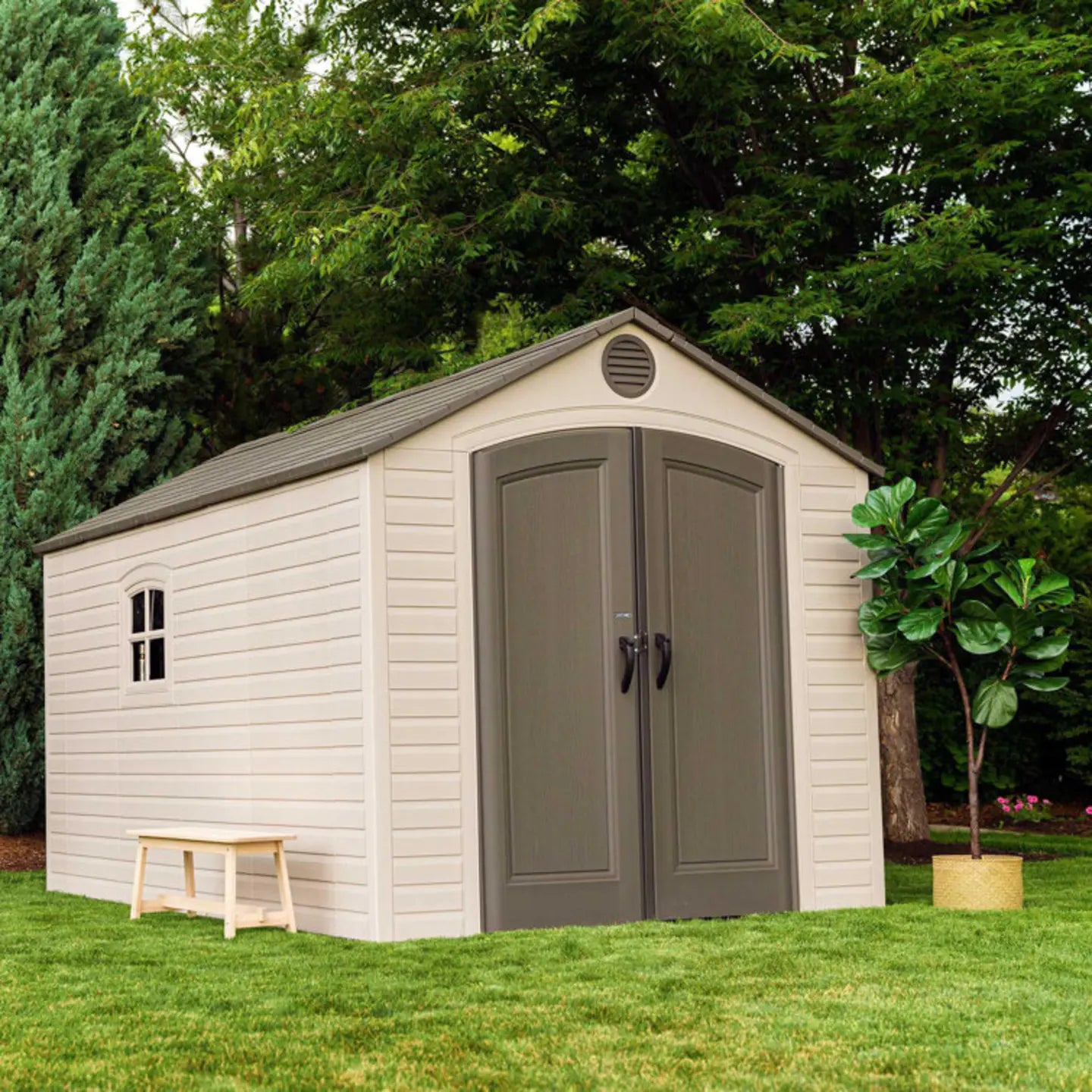 Lifetime 8 ft. x 12.5 ft. High Density Reinforced Structure Outdoor Storage Shed