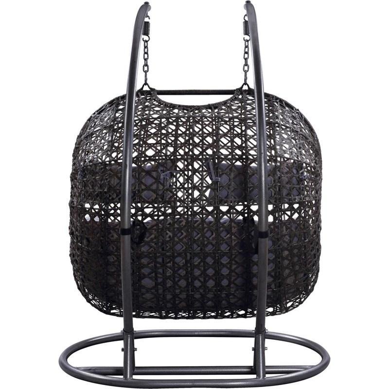 2025 Patio Wicker Swing Chair With Stand Rain Cover Included
