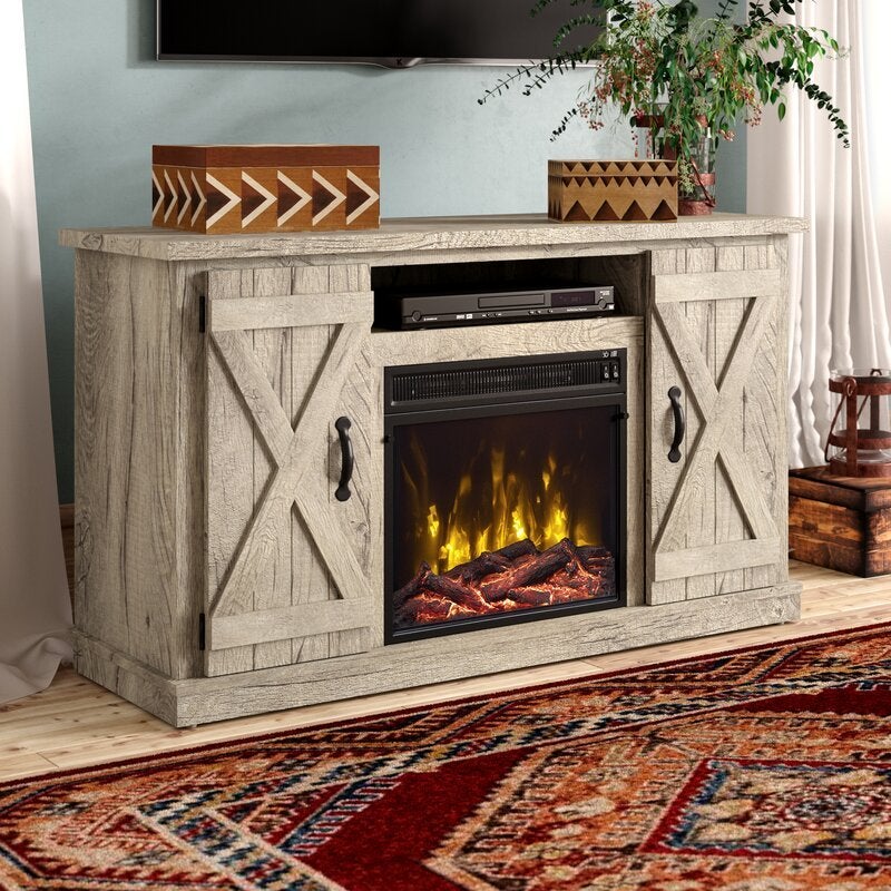 TV Stand for TVs up to 55" with Fireplace Included