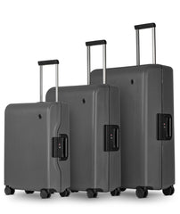 Fusion 3 piece Suitcase Set, Dark Grey