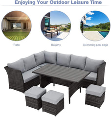 Hinesville Wicker/Rattan 1320 - Person Seating Group with Cushions