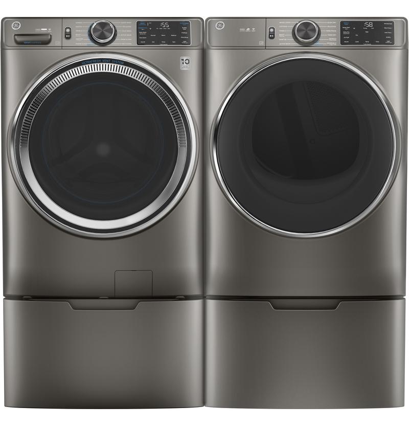 GE ENERGY STAR 7.8 cu. ft. Efficiency Stackable Smart Front Load Washer with Steam and Super Speed Wash