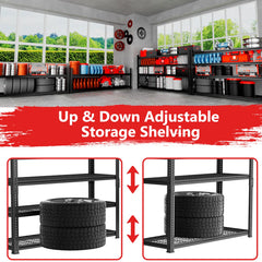 Adjustable Heavy Duty Metal Shelving Unit For Garage,Pantry,Storage,Toolsheds, Warehouses
