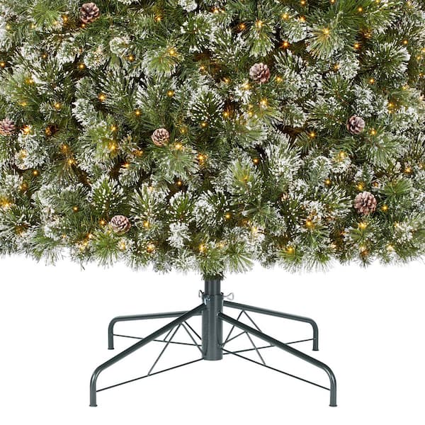 12 ft. Pre-Lit LED Sparkling Amelia Frosted Pine Artificial Christmas Tree