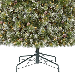 12 ft. Pre-Lit LED Sparkling Amelia Frosted Pine Artificial Christmas Tree
