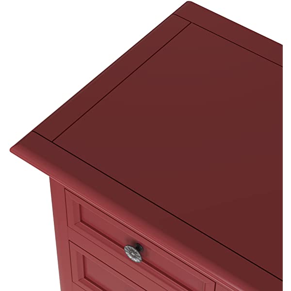 45" Narrow Console Table with 6 Drawers,1 Cabinet & 1 Shelf Accent Entry Table Sofa Table w/Storage for Entryway,Hallway,Living Room,Dining Room,Bedroom,Behind Couch,Foyer Buffet Table Sideboard Red