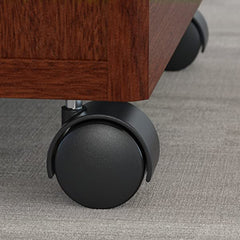 Bush Business Furniture Series C 72W Bow Front L Shaped Desk with 48W Return and Mobile File Cabinet in Hansen Cherry