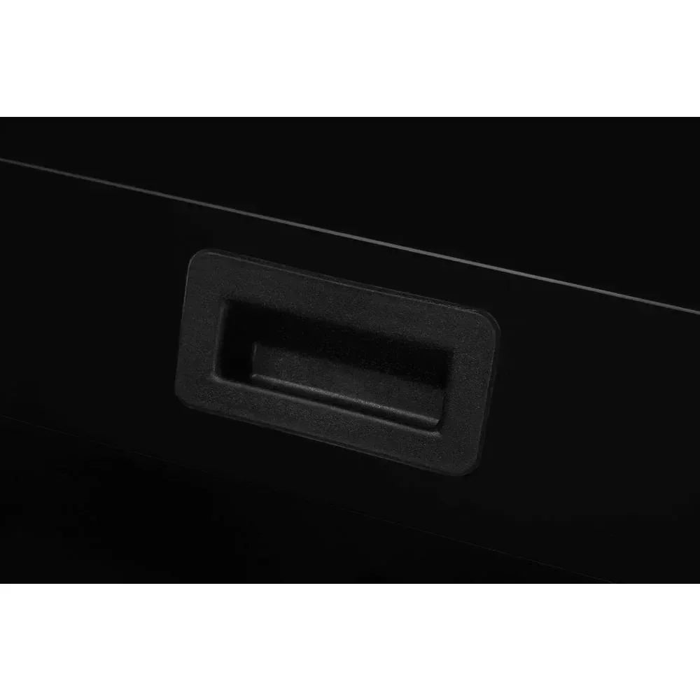 Industrial 41 inches. WX 21.5 inches. D matte black 4 drawer top tool box