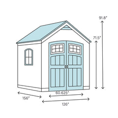 Woodbridge Plus 10.5 ft. W x 13 ft. D Plastic Storage Shed