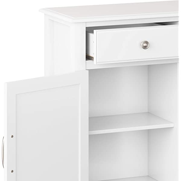 SIMPLIHOME Connaught SOLID WOOD 40 inch Wide Transitional Entryway Storage Cabinet in Dark Chestnut Brown, with 2 Drawers, 2 Doors, Adjustable Shelves