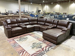 (??SPECIAL OFFER) LEATHER SECTIONAL SOFA SET, 4 PIECES, U-SHAPED SOFA WITH REMOVABLE FOOTREST