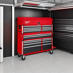 Milwaukee 56" Premium 18-Drawer Tool Box Chest and Cabinet Combo with Electronic Keypad Lock