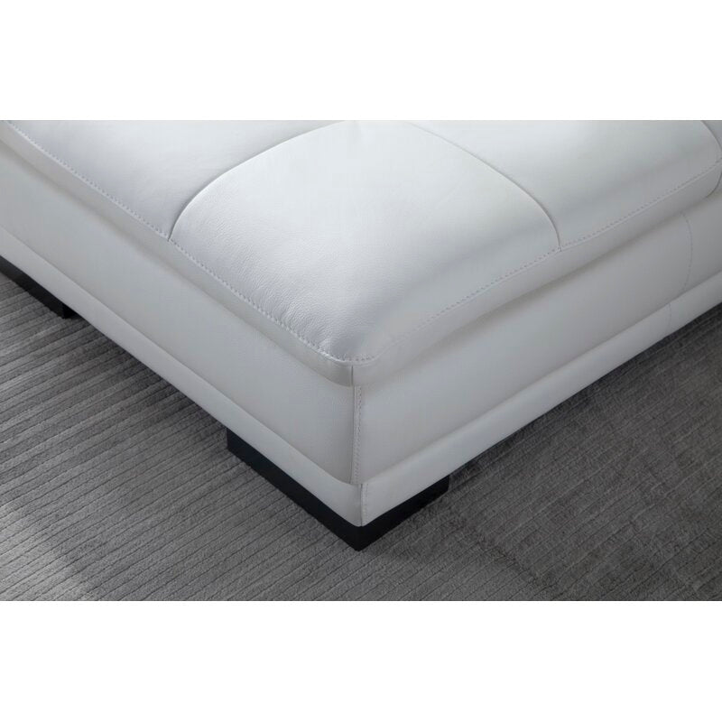 124" Wide Leather Match Sofa & Chaise