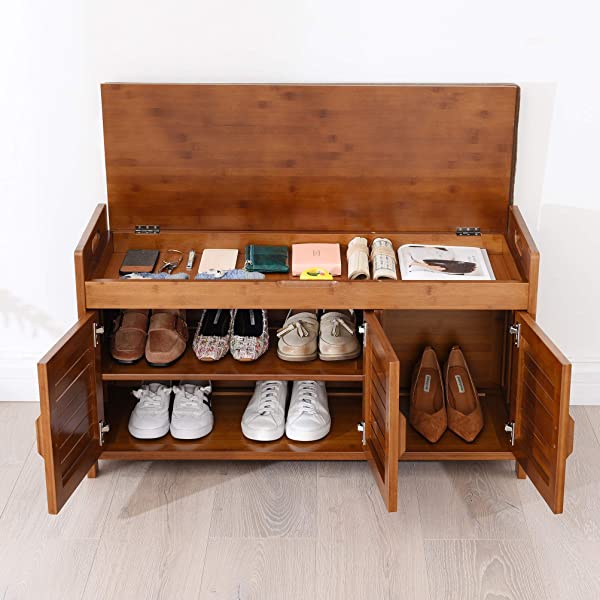 K KELBEL Shoe Rack & Shoe Bench & Shoe Cabinet & Boot Organizing Detachable Cushion with Hidden Storage Compartment,Large Size XX-Large(Upgrade Classic Shoe Cabinet)