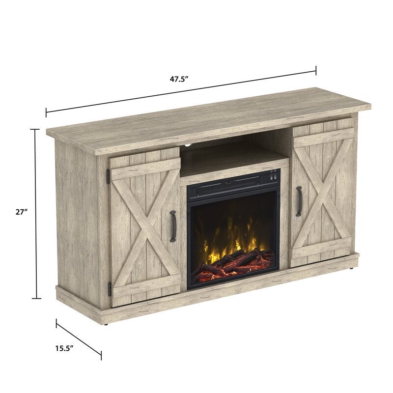 TV Stand for TVs up to 55" with Fireplace Included